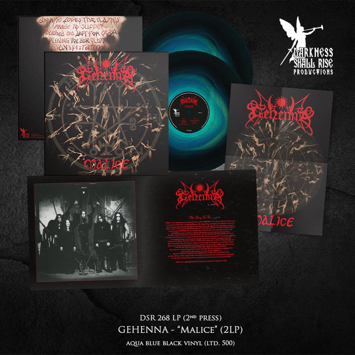 GEHENNA: Malice (Third Spell) double LP (2x black or aqua blue/black vinyl) *new* - Aqua Blue/Black Vinyl
