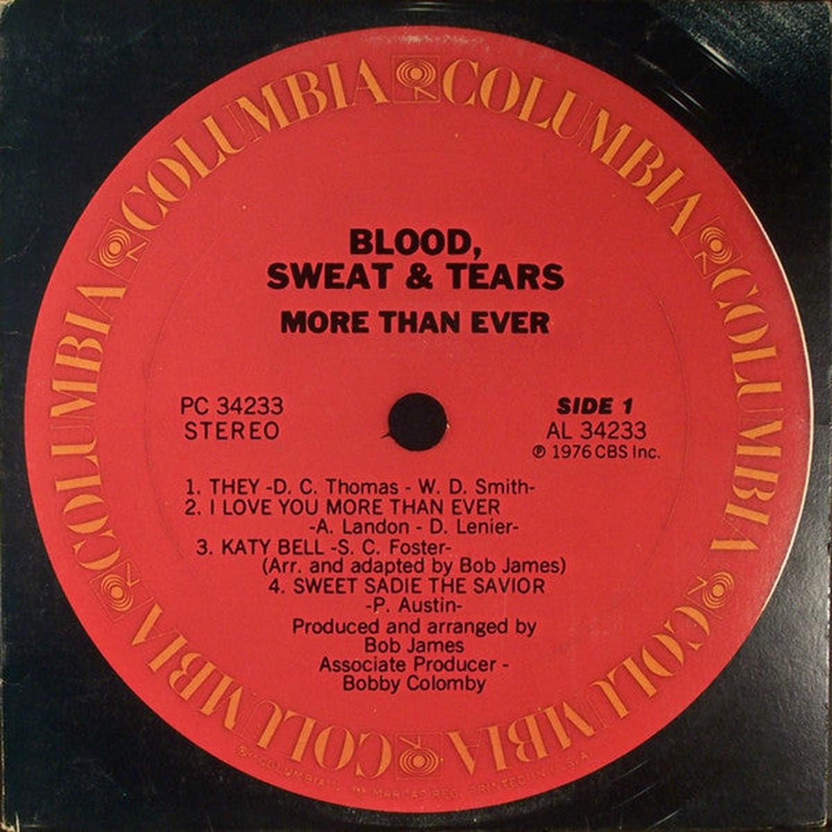 Blood, Sweat & Tears More Than Ever-1976- Fusion, Jazz-Rock (vinyl)