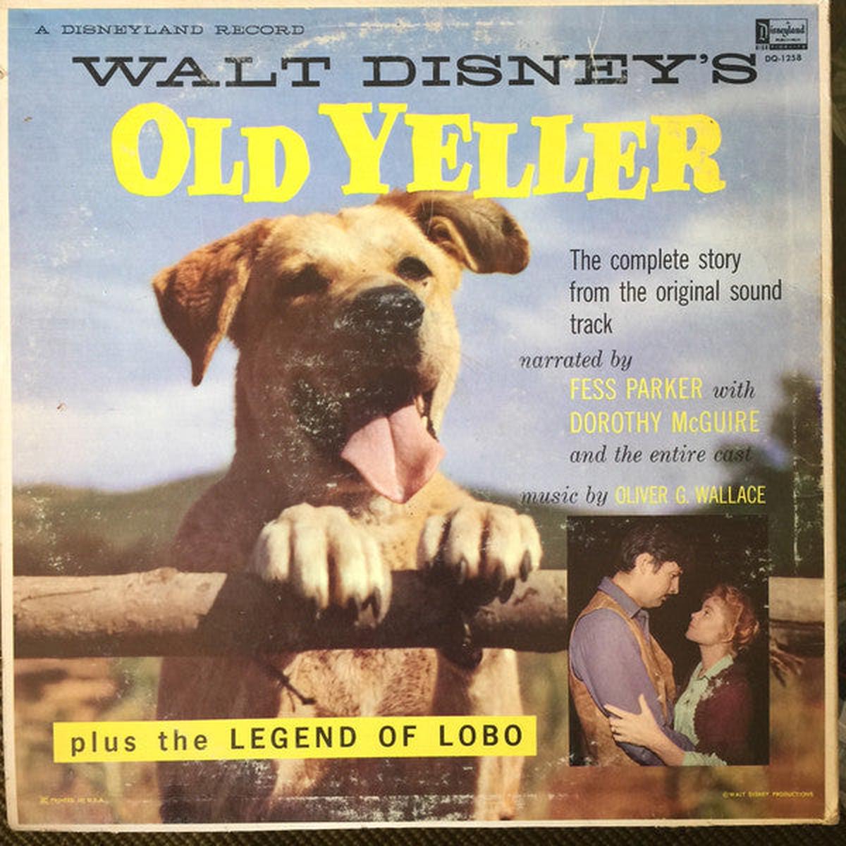 Rex Allen, Fess Parker Walt Disney Presents The Legend Of Lobo / Walt Disney's Old Yeller - Soundtrack (Rare Vinyl)
