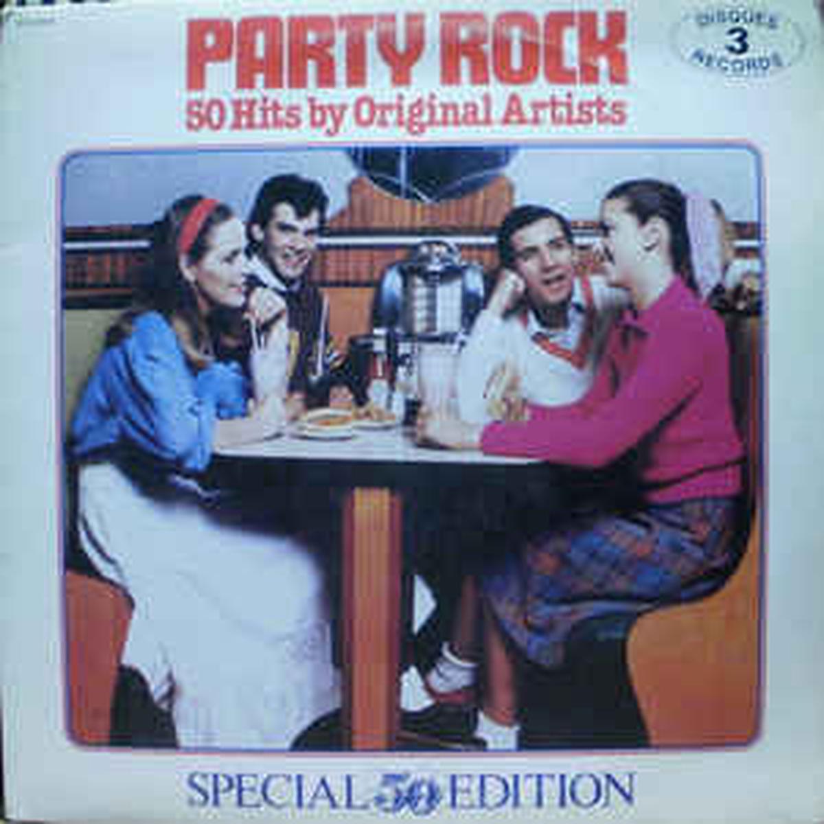 Party Rock -1982- 3 lp set- Puckett, Bill Haley, Del Shannon, Dobie Gray ++ (vinyl)