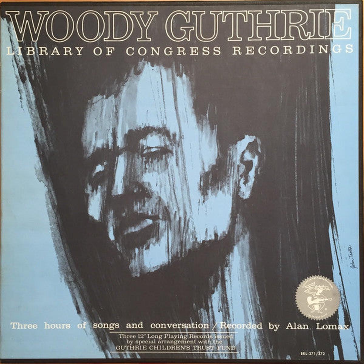 Woody Guthrie  Library Of Congress Recordings - 3 lps - 1967-Blues, Folk, World, & Country Style: Folk, Country Blues (Rare Vinyl Set)