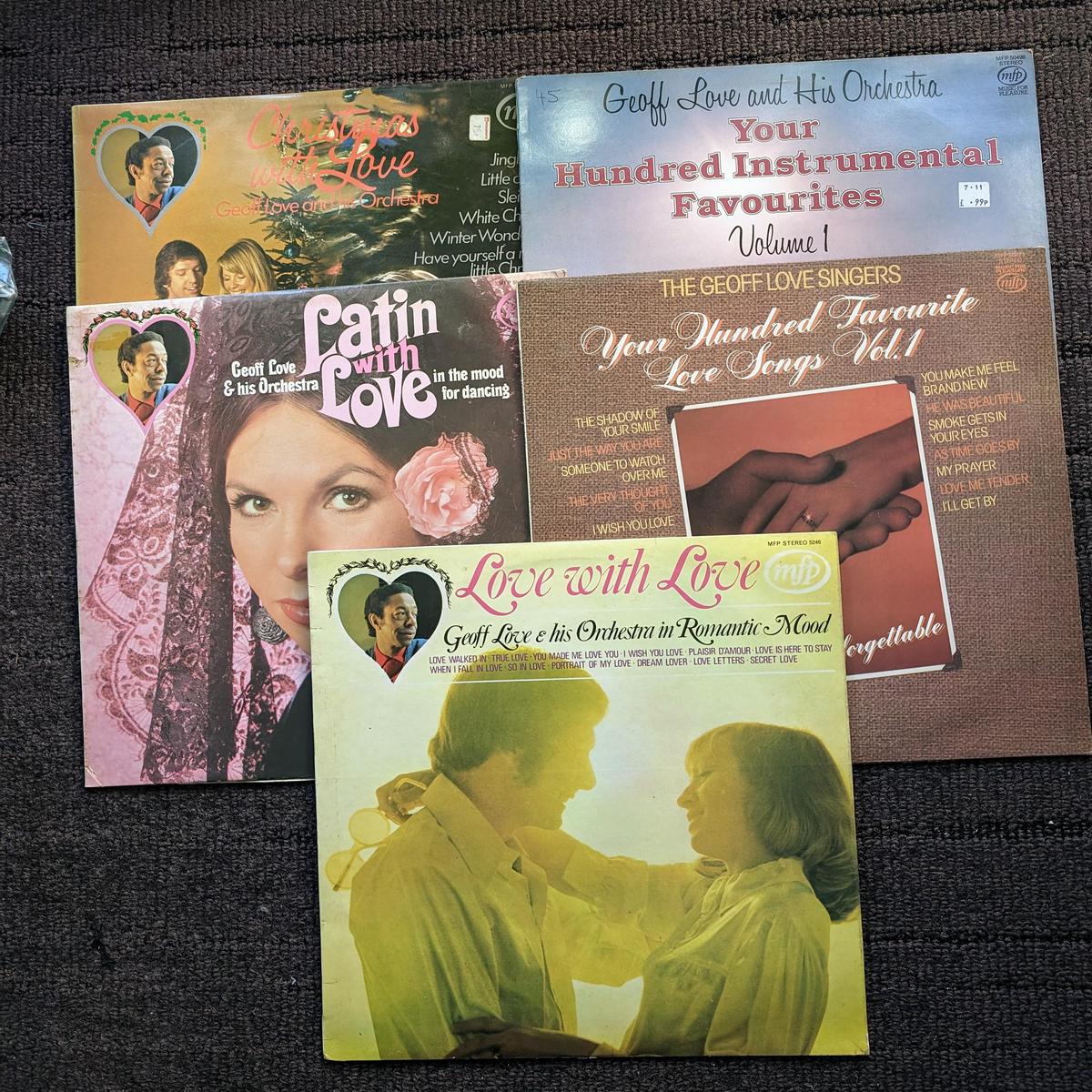 5 Geoff Love Albums - Near Mint - Sold as a  Lot. # 59
