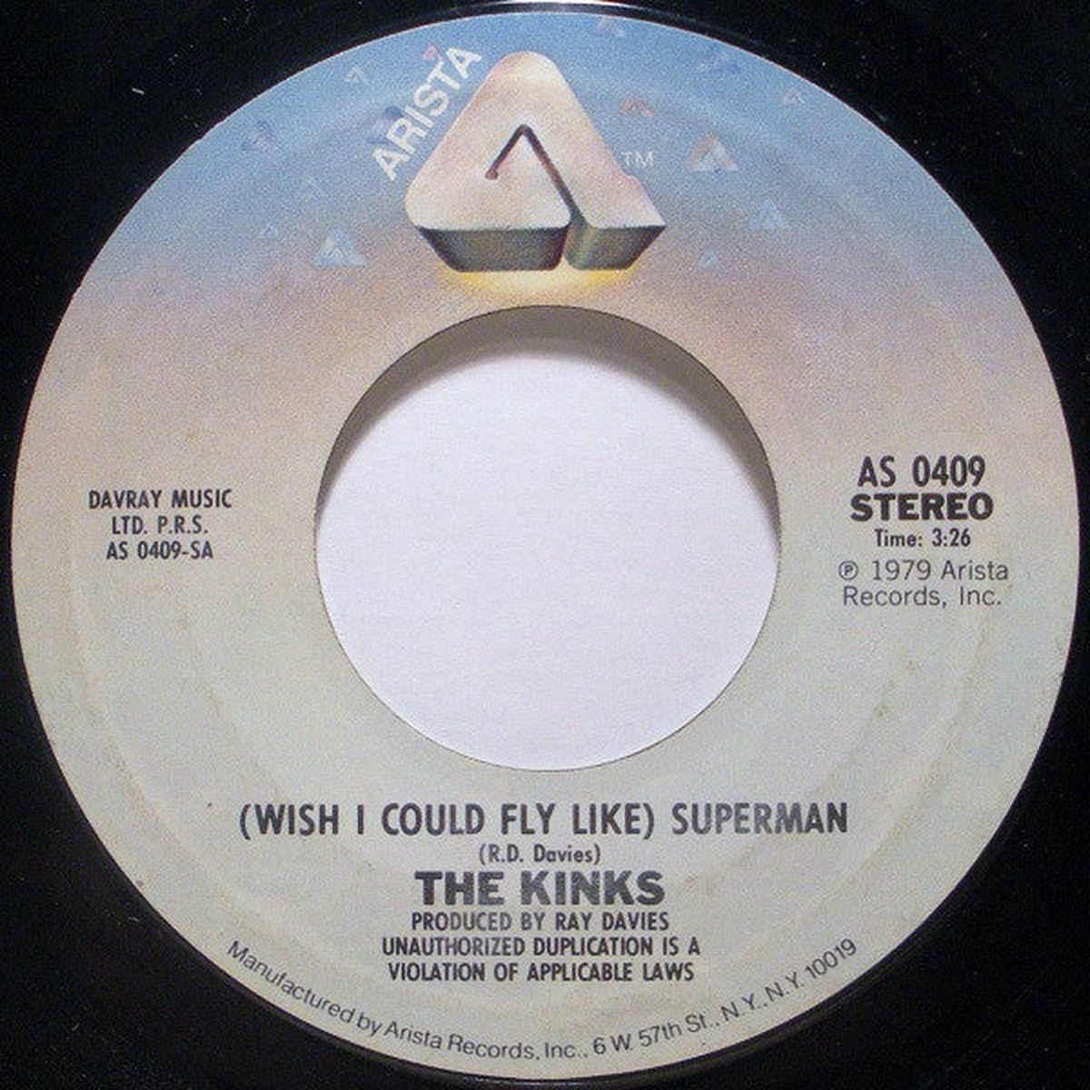 The Kinks (Wish I Could Fly Like) Superman -1979- pop rock - Vinyl, 7", 45 RPM, Single